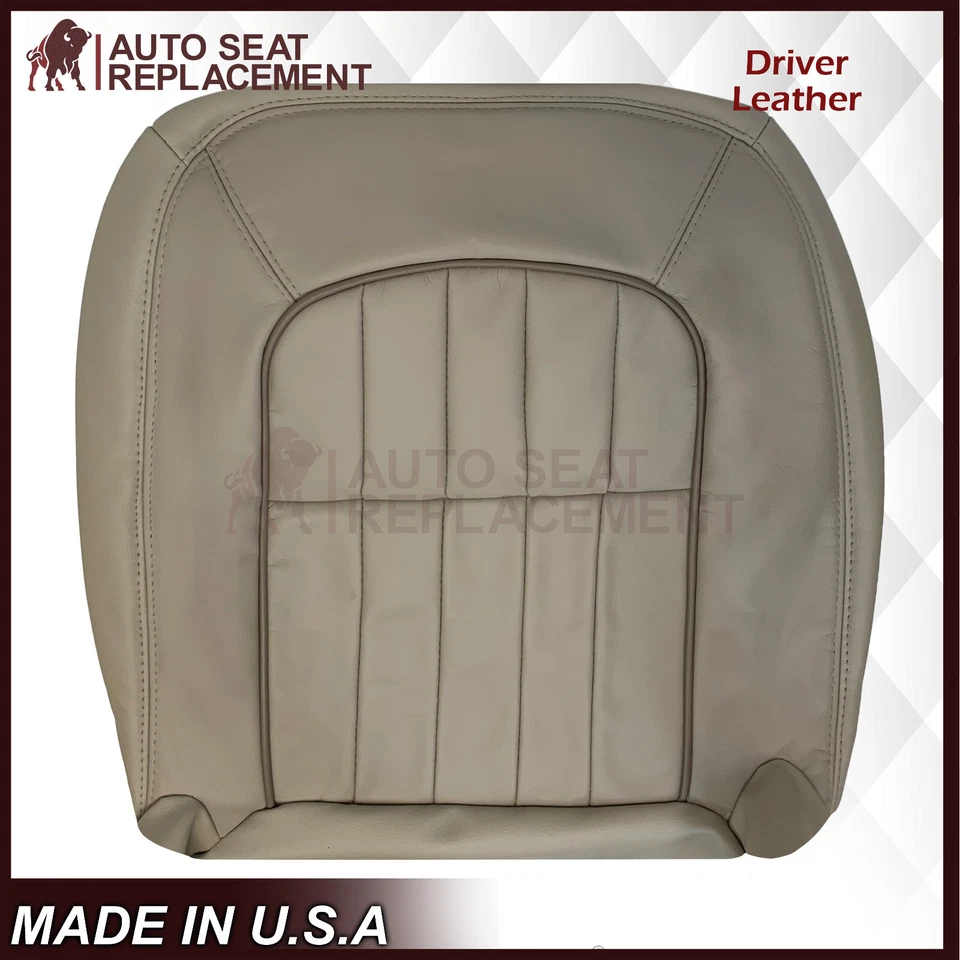 Jaguar XJ8 1998-2003 cuero genuino cubierta de asiento de conductor o pasajero avena Foto 1 de 4