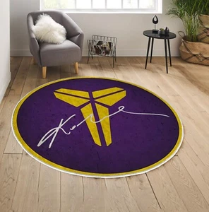 Black Mamba Kobe Bryant Signed Area Rug, Black Mamba Logo Area Rug - Picture 1 of 7