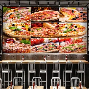 Papel pintado 3D tomate pizza Q8296 mural fotomural autoadhesivo Kay - Imagen 1 de 11