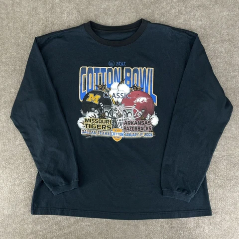 Y2K Champion XL Missouri Tigers Arkansas Razorbacks Cotton Bowl Crewneck Tee Cover