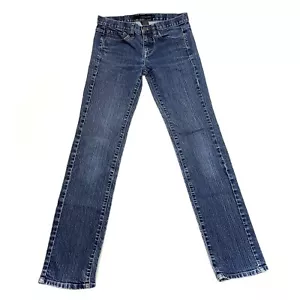 Calvin Klein Straight Leg Womens Size 2 Stretchy Jeans. Blue Streaked Denim. - Picture 1 of 7