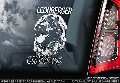 Leonberger - Car Window Sticker - Dog On Board Sign Art Gift - TYP1 • 4.66€