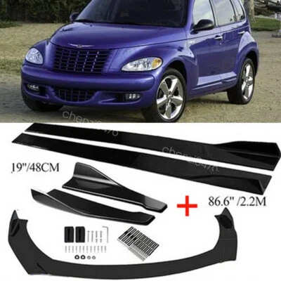 Front Bumper Lip Spoiler Side Skirt For Chrysler PT Cruiser Limited Gloss Black - Изображение 1 из 4