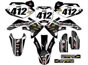 2007-2023 CRF 150 R PODIUM Black Senge Graphics Kit Compatible with Honda - Picture 1 of 10