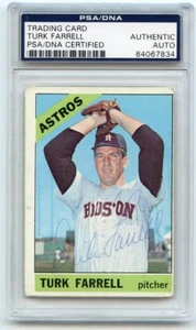 Dick Turk Farrell Signed 1966 Topps #377 Astros PSA/DNA Encapsulated - Bild 1 von 1