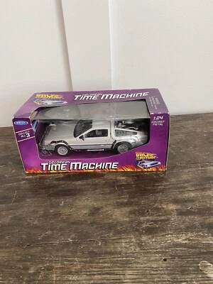 Back to The Future I 1:24 DeLorean Diecast Time Machine Car Boxed Welly Sealed - Image 1 of 4