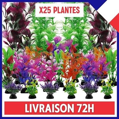 X25 Plantes Artificielles D'aquarium Décorations Aquatiques Eau Douce Et Salée • 29.90€