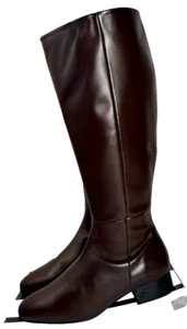 Botas de cuero John Lewis para mujer UK 4 / EU 37 Vienna marrón hasta la rodilla cremallera completa - Imagen 1 de 18
