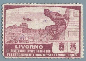 Estampilla de póster EI0143 Italia - Livorno 1906 Celebraciones Tercer Centenario Municipal - Imagen 1 de 1