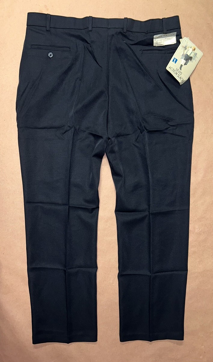 Vintage 1980's Levis Action Slacks, Mens Blue USA, Deadstock Vintage 1980's Levis Action Slacks, Mens Blue USA, Deadstock