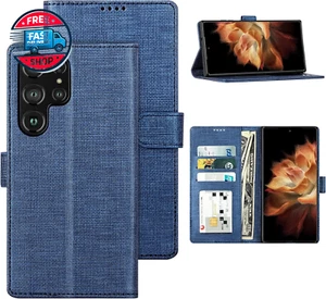 for Samsung Galaxy S23 Ultra Wallet Case, PU Leather Flip Folio with [Sho - Picture 1 of 12
