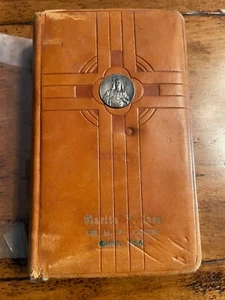 Marian Missal Daily Mass Bible Father Juergens Priest Catholic Leather VTG 1963 - Picture 1 of 12