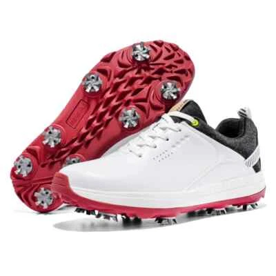 Spikes Golf Impermeables Zapatos Para Hombre Cómodos Aire Libre Golf Entrenamiento Tenis Foto 1 de 4