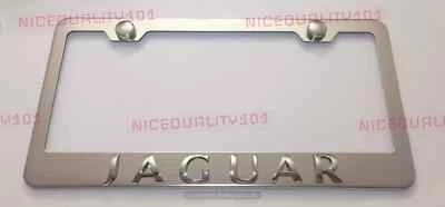 3D Jaguar Stainless Steel Chrome Finished License Plate Frame Rust Free - Image 1 of 4