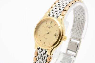 ▶️ [Near MINT] Longines Gold Dial Grand Classic 23mm Quartz Womens Wrist Watch - Image 1 of 4