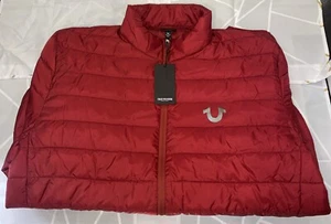 True Religion Light Puffer Jacket,  Red Dahlia, Men’s 3XL - Picture 1 of 1