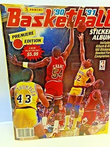 1990-'91 Panini Basketball Album Complete With 180 Stickers Unused. - Picture 1 of 10