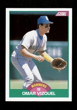OMAR VIZQUEL 1989 SCORE ROOKIE / TRADED #105T  RC MARINERS