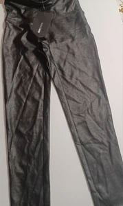 Black Leather Looking Leggings - Picture 1 of 7