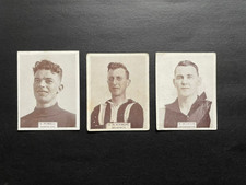 FOOTBALL CIGARETTE CARD 1933 WILLS ISSUES LARGE CARDS 3X VFL #32, 114, 124