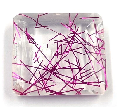 144.35Ct Emerald Pink Rutilated Quartz Certified Transparent Loose Gemstone 5AIZ - Image 1 of 4