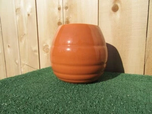 Vintage Bauer Pottery Orange Brown Ceramic Ringware Beehive Jar Vase Bowl MCM - Picture 1 of 9