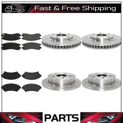 For 1997-1998 Pontiac Grand Prix Front + Rear Brake Rotors & Ceramic Brake Pads - Image 1 of 4