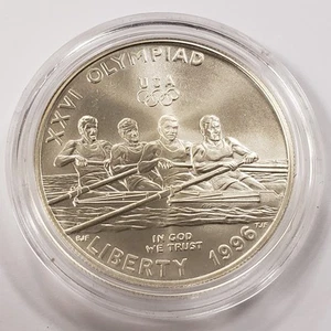 1996-D $1 Olympic Rowing Commemorative Silver Dollar Uncirculated BU - F9986 - Picture 1 of 4