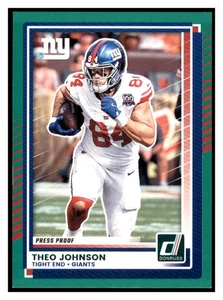 Theo Johnson 2025 Donruss Press Proofs grün #211 New York Giants - Bild 1 von 2