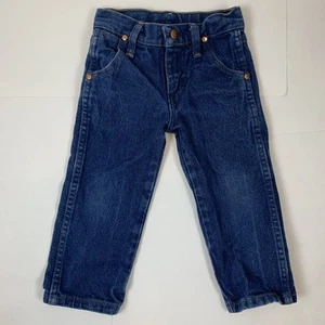 Wrangler 13MWZJP Blue Denim Jeans Cowboy Toddler Boy’s size 3T Reg. Adjustable - Picture 1 of 5