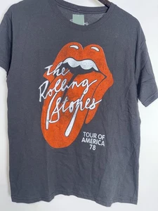 The Rolling Stones Tour Band Women's Graphic Tee Size M Black 78 - Picture 1 of 8