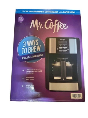 Mr. Coffee 12 Cup Programmable Coffee Maker with 3 Ways To Brew NEW Sealed - Image 1 of 4