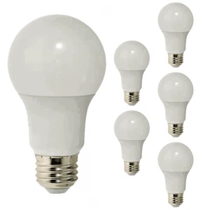 Diodesy A19 LED Light Bulb 9W 750LM E26 6500K 120V CRI80 200° White 6Pk - Picture 1 of 2