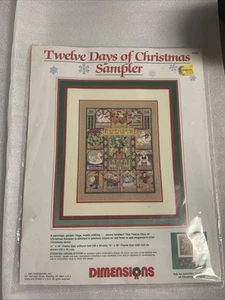Dimensions 1989 Twelve Days of Christmas Sampler Counted Cross Stitch Neu 8388 - Bild 1 von 5