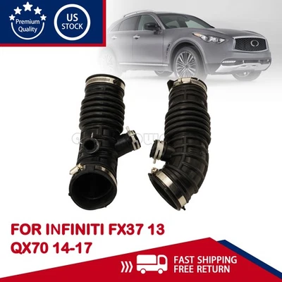 Manguera de admisión de aire derecha+derecha 2 piezas para Infiniti FX37 2013 QX70 2014-2017 3,7 L EE. UU. Foto 1 de 4