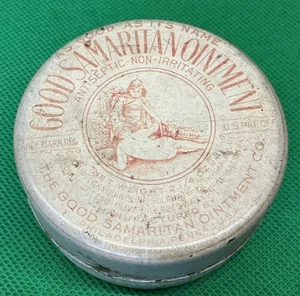 Vintage 1929 Good Samaritan Ointment Co Philadelphia PA 2.25 Oz Tin - Picture 1 of 6