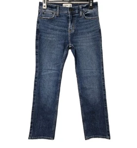 Abercrombie Kids Jeans Girls 11/12 (27x25.5) Blue Straight Leg Medium Wash VGUC - Picture 1 of 8