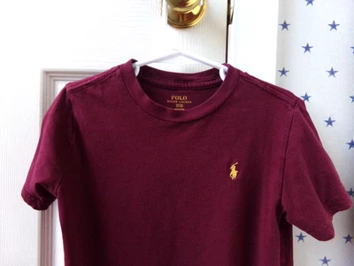RALPH LAUREN 100% Cotton T-Shirt Size 5 Off-Purple/Red Yellow POLO Boys $45 Logo - Image 1 of 4