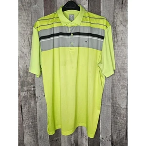 CAMISA POLO CALLAWAY Opti-Dri Golf Manga Corta Alta Visibilidad Rayas Verdes Para Hombre Talla XL - Imagen 1 de 5