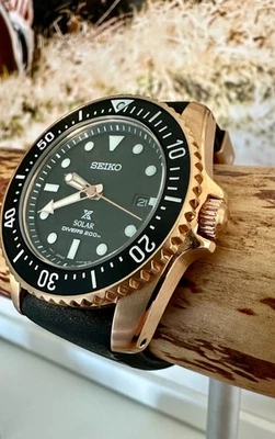 SEIKO Prospex Scuba SOLAR Taucheruhr / Diver - 200m - roségold - 39mm - FULL SET - Bild 1 von 4