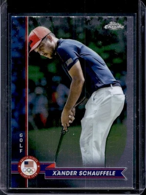 2024 Topps Chrome US Olympics Xander Schauffele #50 USA - Image 1 of 2