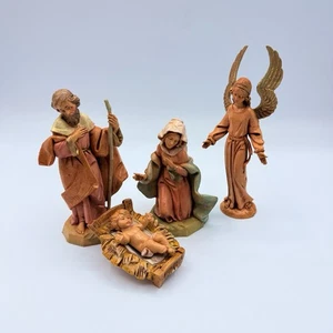 Lotto di 4 statuine presepe Fontanini vintage Depose Italy - Foto 1 di 9