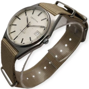 Certina Date 34mm 1980s Cal Quartz FE7220 LEBROCANTHEURE UHR VINTAGE WATCH - Bild 1 von 5