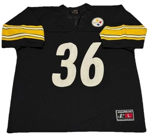 Camiseta deportiva de fútbol americano grande vintage de los 90 Jerome Bettis The Bus Steelers con logotipo - Imagen 1 de 10
