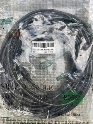 New USB 2.0 Printer Cable 30ft  - Image 1 of 2