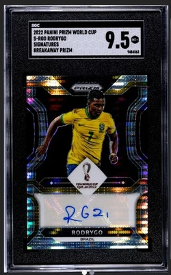2022 Panini Prizm FIFA World Cup Qatar Rodrygo Signatures Breakaway SGC 9.5 - Image 1 of 3