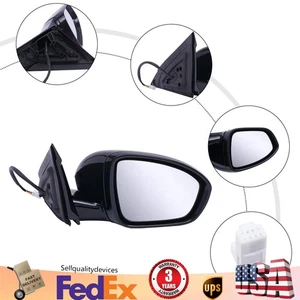Right Passenger Side Mirrors for 2019 2020 2021 Nissan Altima #963656CA1A Black - Picture 1 of 16