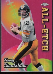 2024 Topps cromo Terry Bradshaw cromo todo grabado refractor rosa #CAE-TB - Imagen 1 de 2