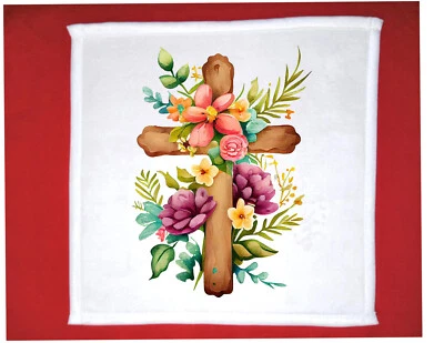 Cross Dish Towel, 12x12, FREE shipping, hand, tea towel, bath, choice, gift - Image 1 of 4