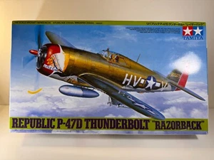 TAMIYA 1:48 Republic P-47D Thunderbolt "Razorback" Model Kit #61086 New Open Box - Picture 1 of 4